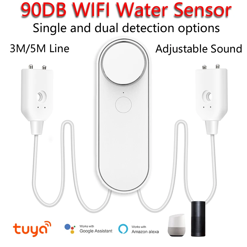 

Датчик утечки воды с Wi-Fi, 3/5 м