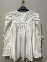 LANMREM Casual Blouse For Women Spliced Flower Round Neck Long Sleeves Designer Tops Female Clothing 2023 Spring New 2YA1888 5