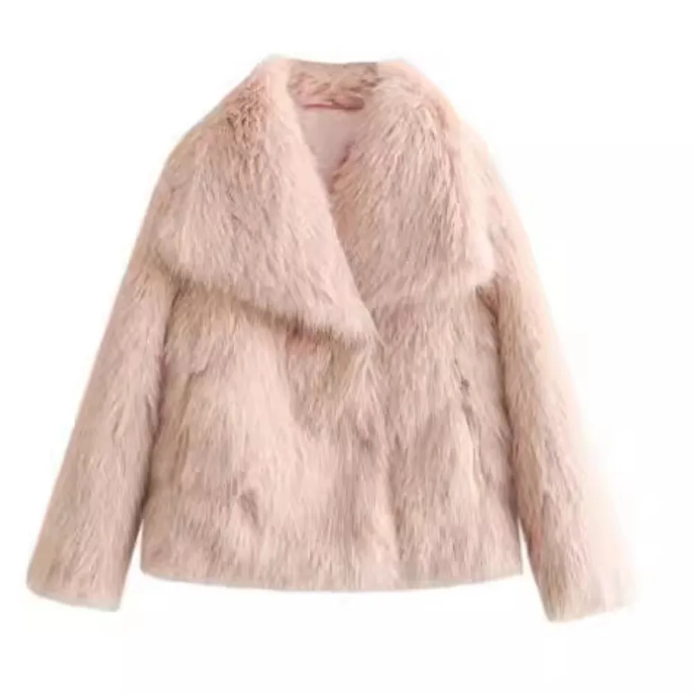 Женская новая шуба Toka на осень и зиму 2024 с имитацией меха женская верхняя одежда