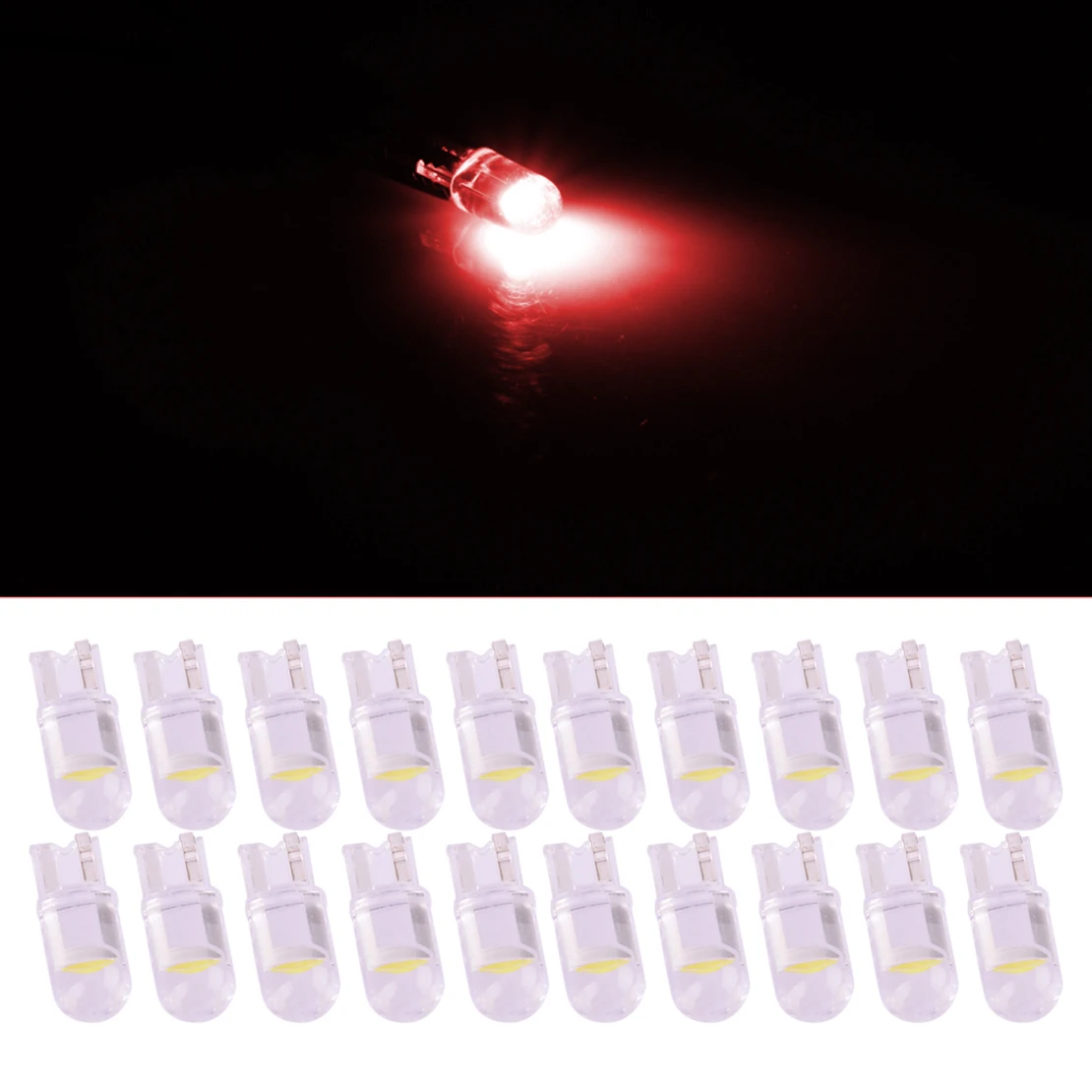 

168 2825 194 W5W 147 152 158 159 161 175 184 192 20Pcs Car Interior T10 LED License Plate Map Trunk Light Bulbs Super Bright Red