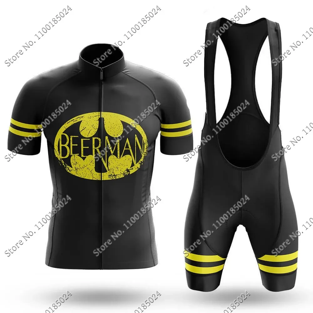 

Suit 2023 Beer Cycling Jersey Set Summer Bicycle man Clothing Road Bike Shirts Suit Bicycle Bib Shorts MTB Ropa Maillot