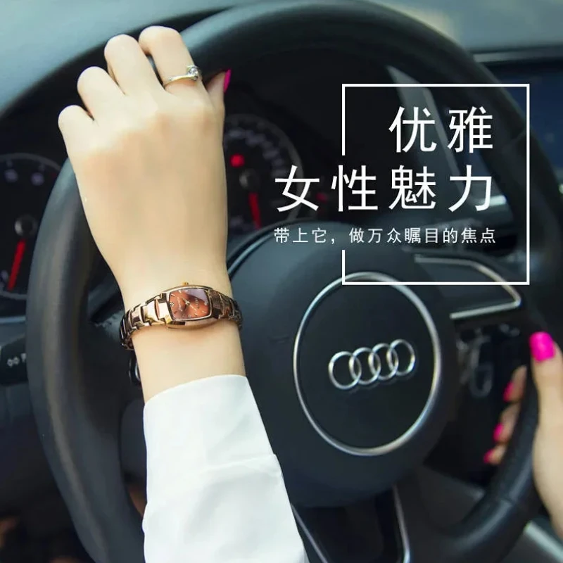 Элегантные женские кварцевые часы роскошные классические из розового золота