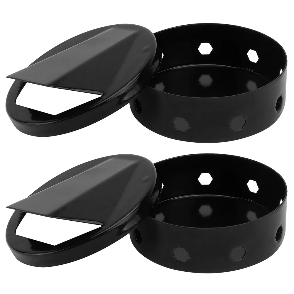 

2pcs Reliable Practical Charcoal Burner Box BBQ Smoking Box Barbecue Smoker Box for Outdoor Outside Kitchen