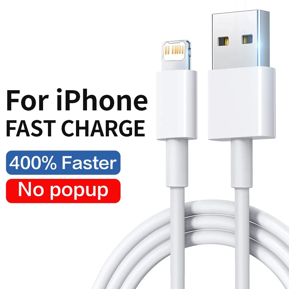 For Apple Original USB Lightning Fast Charger Cable For iPhone 14 13 12 11 Pro Max Mini Data Line 5S 6 7 8 Plus SE 2020 Charging