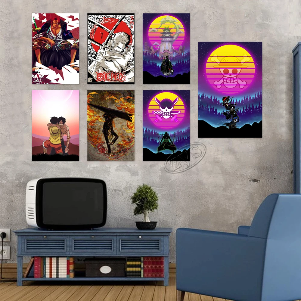 One Piece Canvas HD Печать Vinsmoke Sanji картина на стену искусство ророноа плакат Зоро аниме