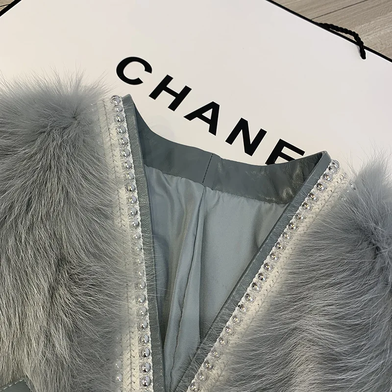 Coat women's midi length fur young winter