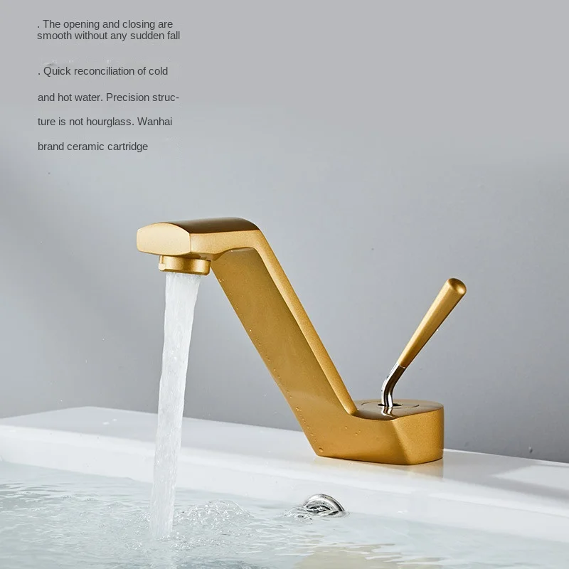 

Creative Faucet Quicksand Golden Thousand Paper Cranes All Copper One Hot Cold Toilet Basin Faucet Bathroom Faucet Accessories