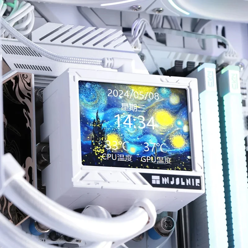 Фото Радиатор водяного охлаждения Thermalright MJOLNIR VISION 360 ARGB, 3,5-дюймовый ЖК-экран, графика «сделай сам», поддержка LGA1851/1700/AM5/AM4 №3