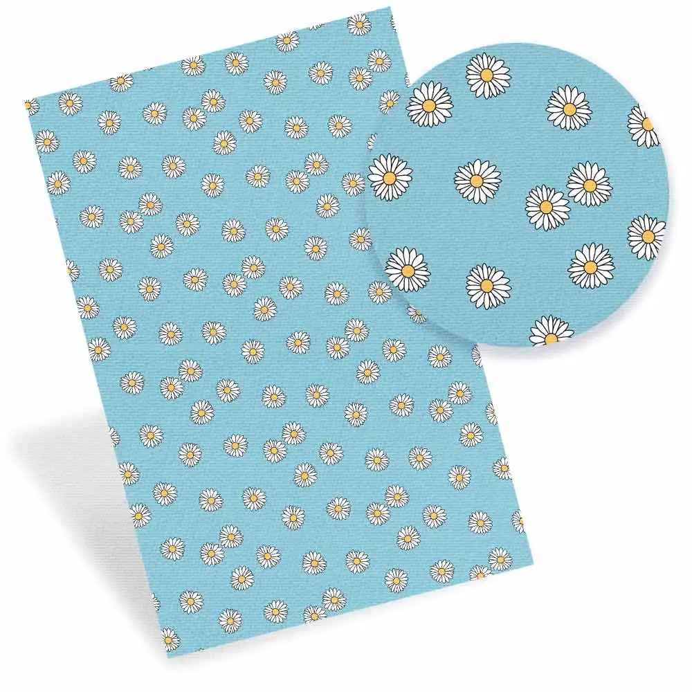 Виниловая ткань А4 с хризантемой из искусственной кожи 22 х30 см | Дом и сад