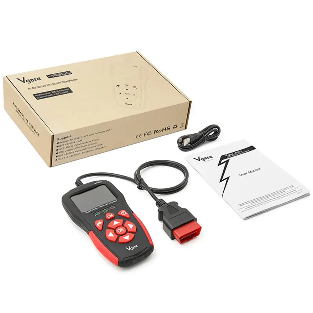 Obd2 Scanner Car Detector Fault Code Reader Tools Tft Color Display Automotive Fault Diagnosis Instrument