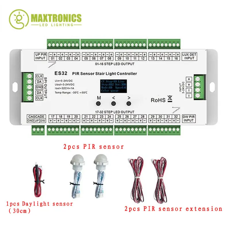 

RGB-контроллер освещения лестницы Maxtronics ES32 32CH