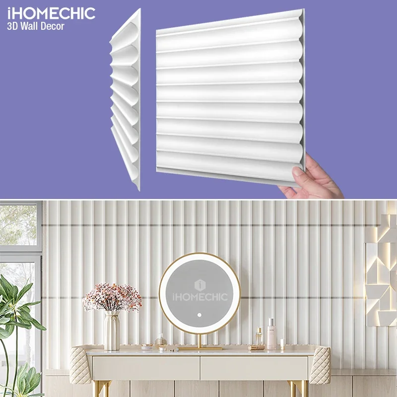 30x30 см 3D настенная панель Венецианские жалюзи молдинги гостиная ТВ фон наклейка