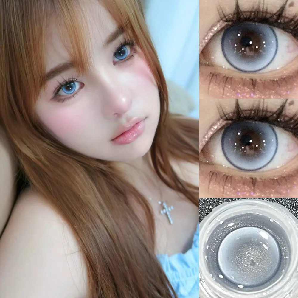 Персиковые цветные контактные линзы для макияжа глаз 2 шт./пара