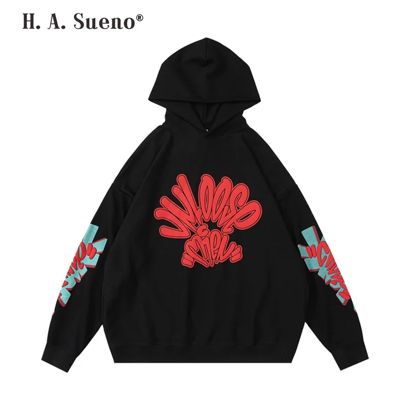 

Foaming Printing Autumn Winter Heavy Terry Hoodies High Street Men Clothing Men's Pull Over Hoodie Streetwear Hoody Sweatshirts
