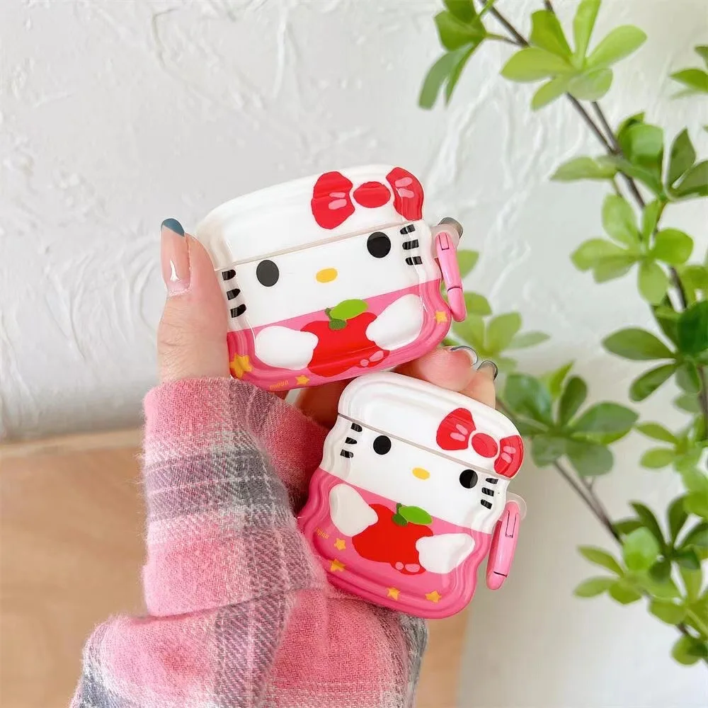 

Sanrio waves hello kitty Pachacco Case for Apple AirPods 1 2 3 Pro 2 Cases Cover For IPhone Bluetooth Earbuds Earphone Case