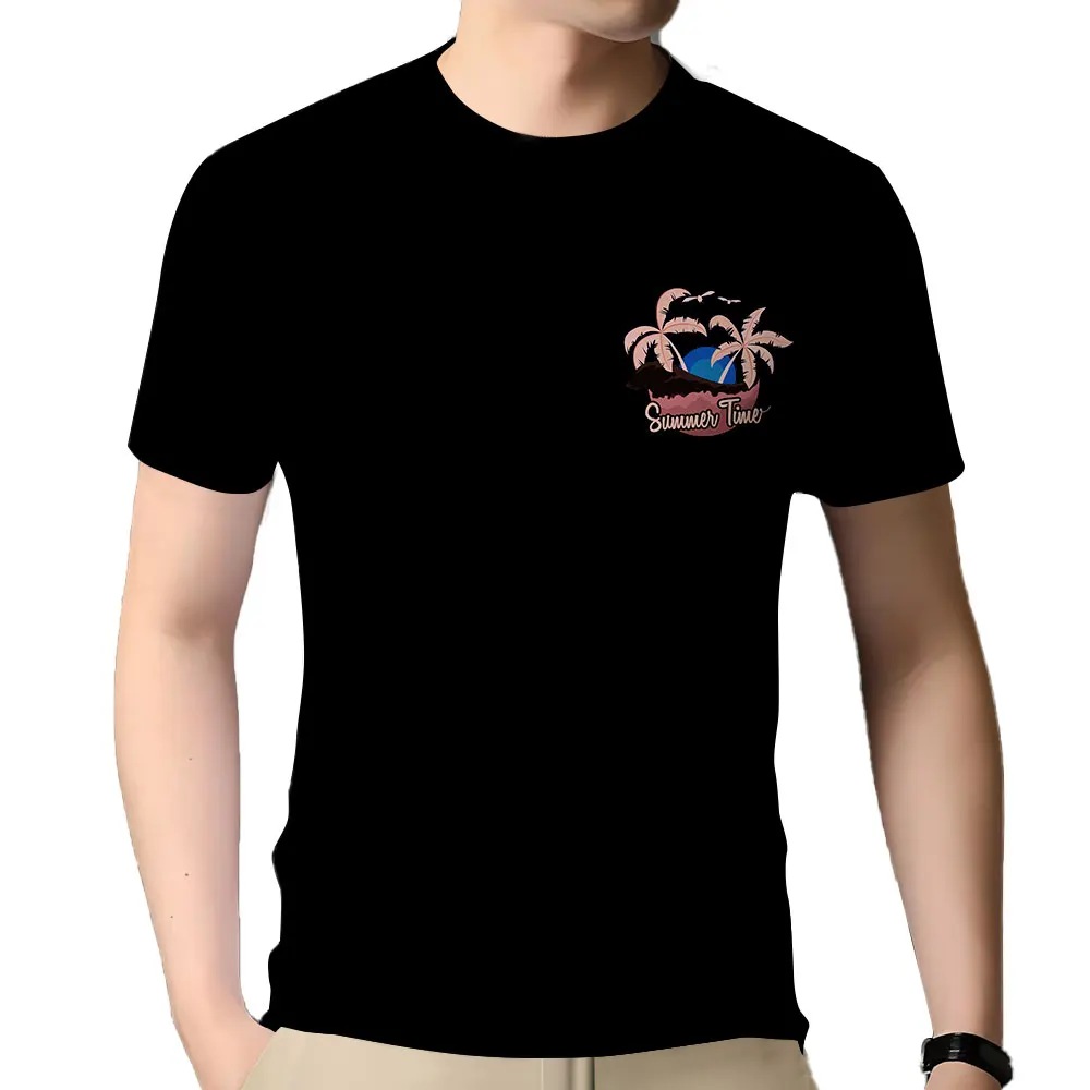 

Men's Summer New Short Sleeve T-shirt Casual Printing Pattern Men's TEE Extra Large Cotton Loose T-shirt Men's Wear
