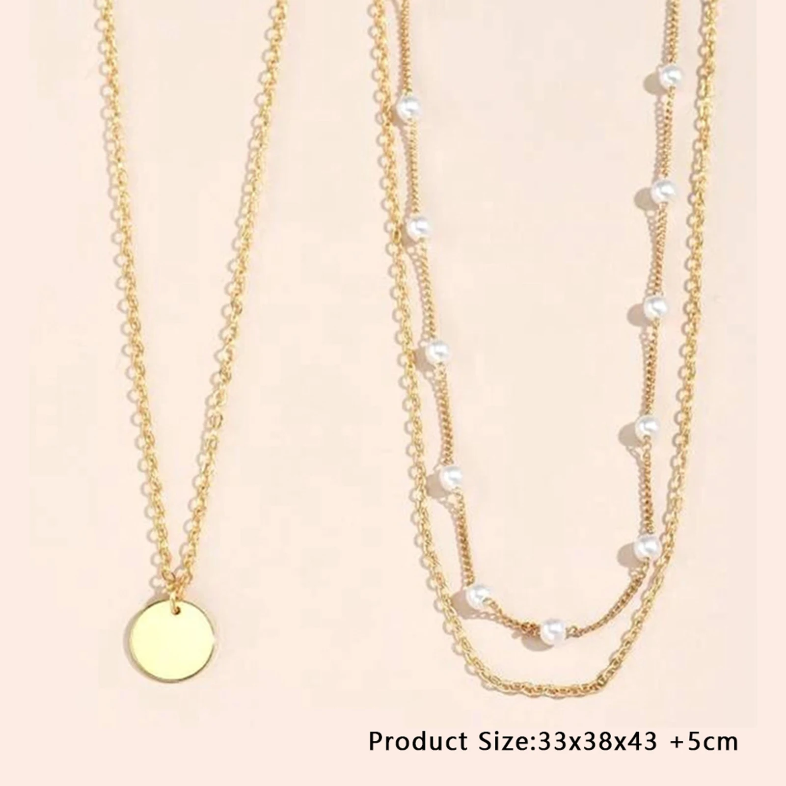 Жемчужное многослойное ожерелье на цепочке с застежкой изящная и отличная