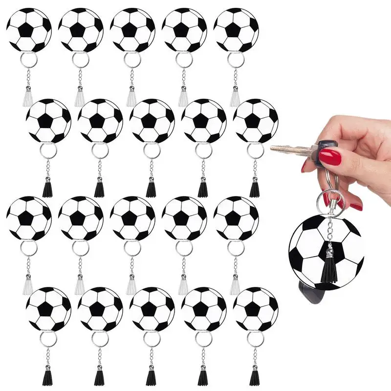 

Soccer Keychain Party Favors 80pcs Acrylic Football Party Favors Keyrings Football Keychain Relieve Stress Football For Beach