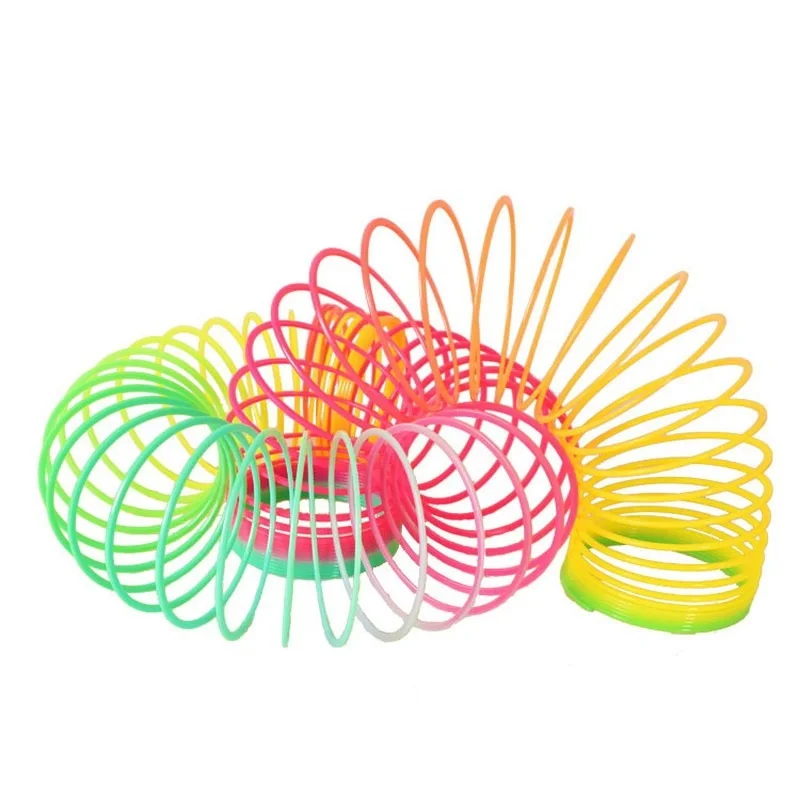 

Цветные радужные круглые забавные волшебные игрушки Раннее развитие развивающая складная пластиковая пружинная катушка Детские креативн...