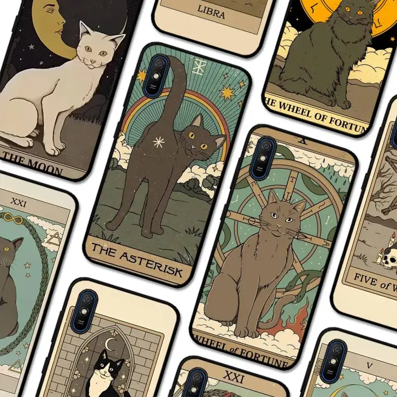 

Witches moon Tarot totem cat Phone Case for Redmi 5 6 7 8 9 A 5plus K20 4X S2 GO 6 K30 pro