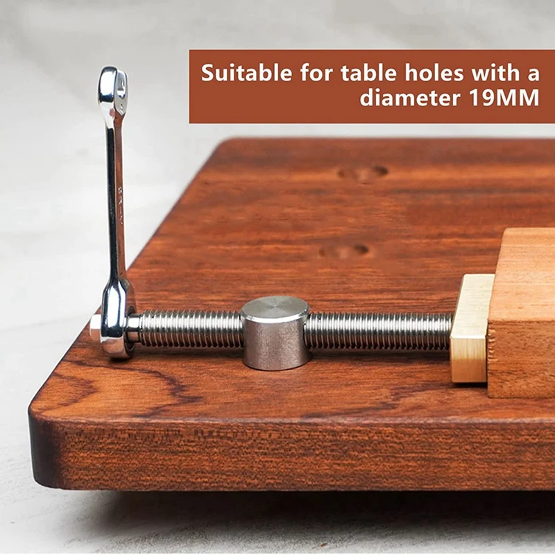 

2Sets Woodworking Adjustable Desktop Clip, Fixed Clip Clamp Fixture Vise Benches Joinery Carpenter Tool For 19Mm Hole