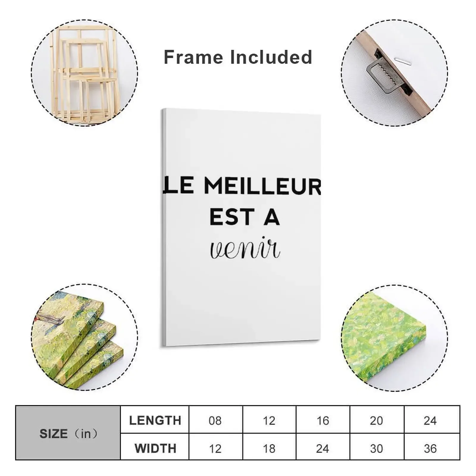 Le Meilleur est a risk - The Best is yet to Come Холст Картина Настенное украшение Рамка Декор комнаты