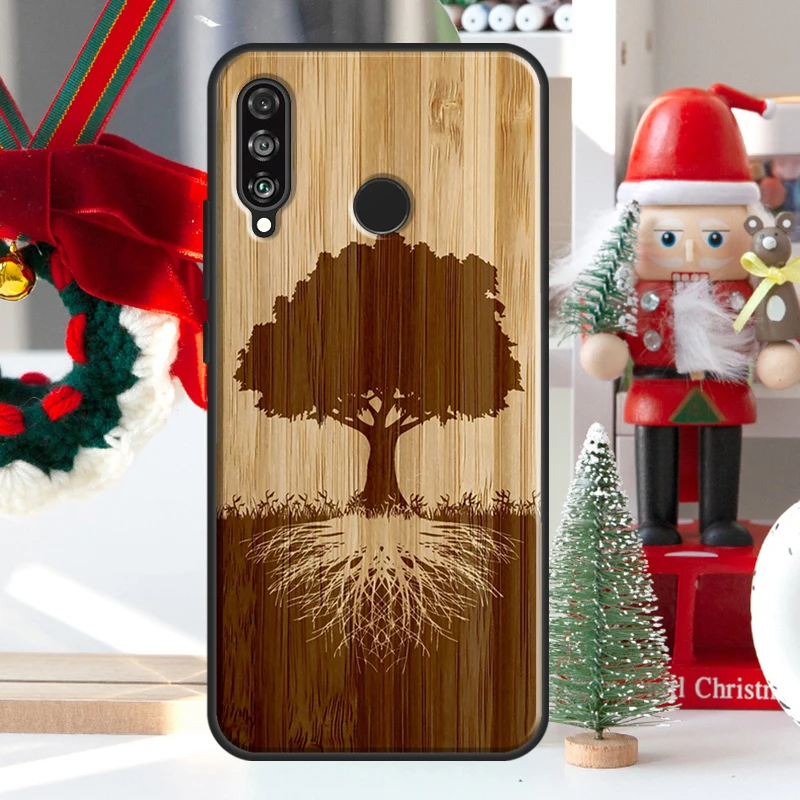 Фото Чехол из дерева бамбука с цветочным узором для Huawei Nova 9 10 SE 11 Pro Y60 Y70 Y90 Y61 Y91 Y72 Y73 12i 11i 8i P20 P30 P40 Lite №4