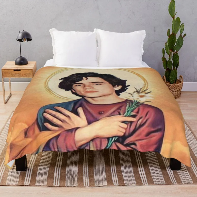 

Timothee Chalamet As Jesus Blanket Fleece Autumn/Winter Super Warm Throw Blankets for Bed Sofa Travel Cinema