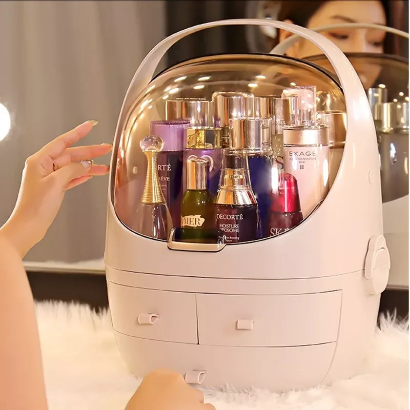 

Portable Jewerly Box Desktop Cosmetic Drawer Storage Box Case Makeup Organizer Cosmetics Storage Rack Container Display Stand