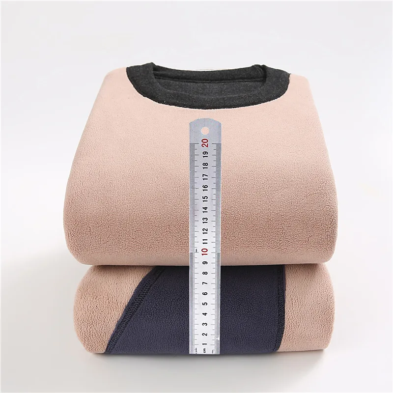 Warm underwear men's suit pure cotton plush thickened autumn clothes and trousers wear large cotton sweater for winter