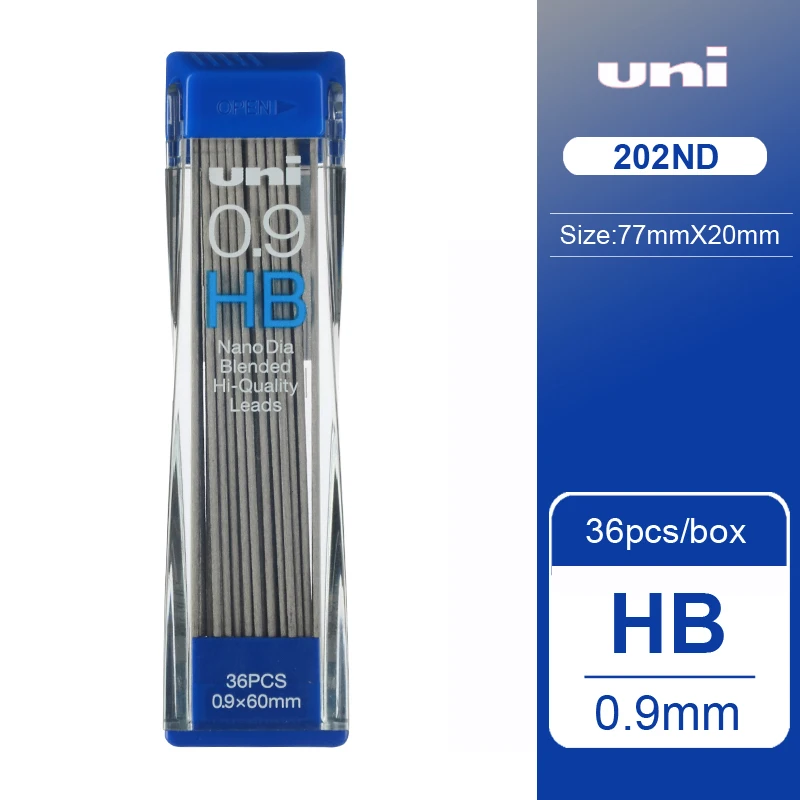 

UNI механический карандаш 0.3/0.5/0.7/0.9 черный HB/2B/2H/3B/4B