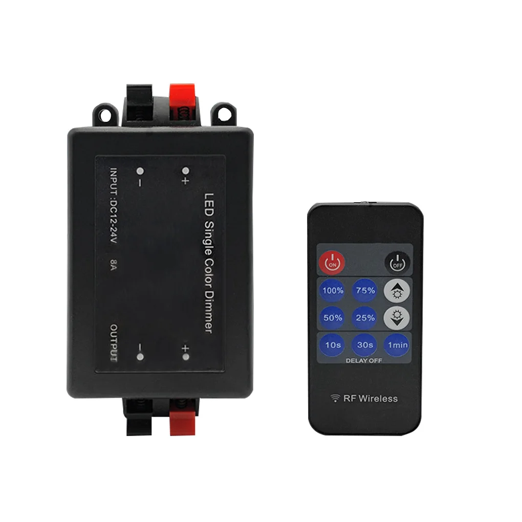 

DC12-24V LED Single Color Strip Light Wireless RF Remote Controller Dimmer for SMD 5050 3528 3 Keys