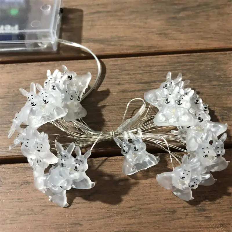 

LED String Fairy Lights Bunny Carrot Lights Lamp Easter Room Decoration Battery Box Cute Cartoon Festival Holiday Party Lanterns