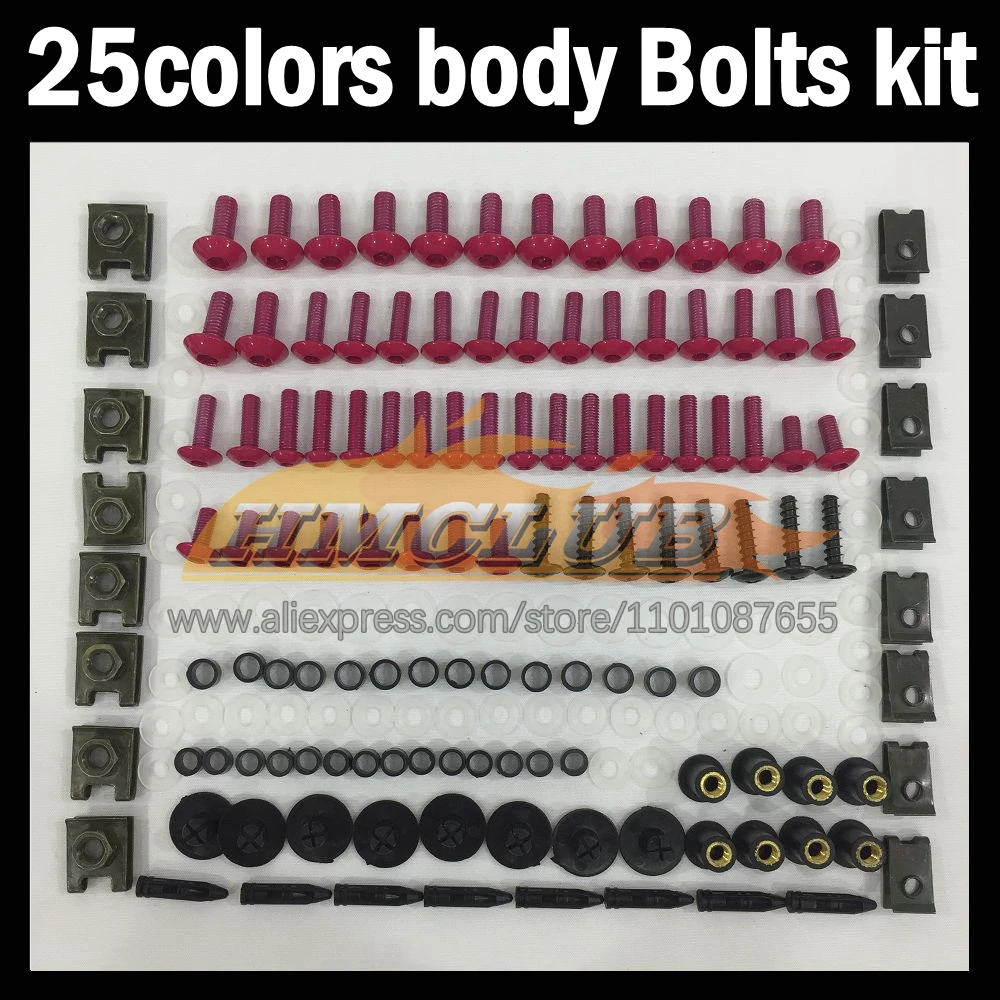 

268ps Full Screws Kit Body bolt For KAWASAKI NINJA ZX10R ZX 10R 10 R 1000 ZX-10R ZX1000 06 07 2006 2007 Fairing bolts screw NutS