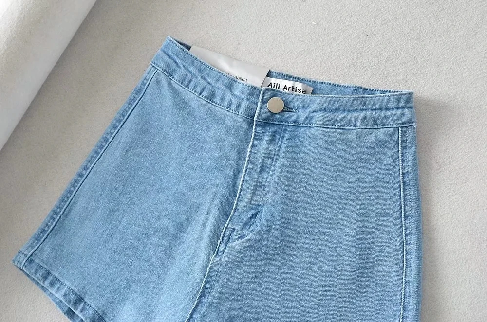Dave&Di Supper Skinny Bermuda Women Short American Vintage AA Sexy High Waist Denim Shorts