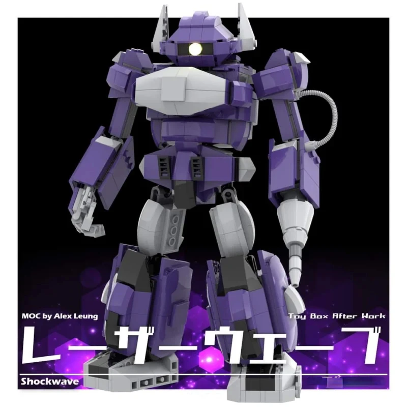 

MOC Creative Transformation Shockwave Assembly Building Block Model Toy Adult Boy Hobbies Assembly Building Block Birthday Gifts