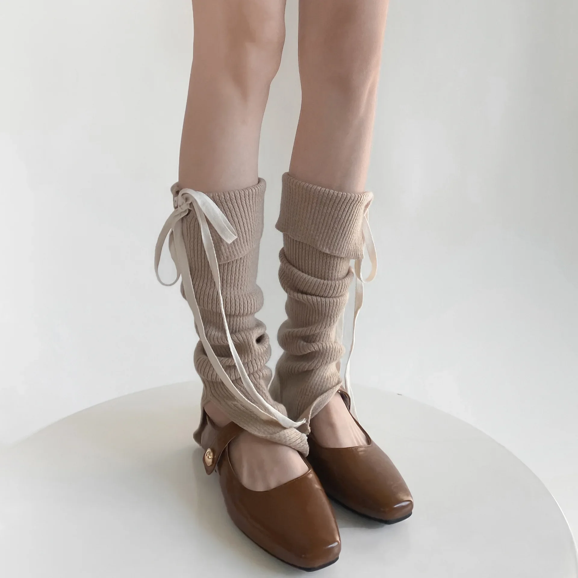 Женские гетры в балетном стиле милые бандажные Длинные носки с бантом для