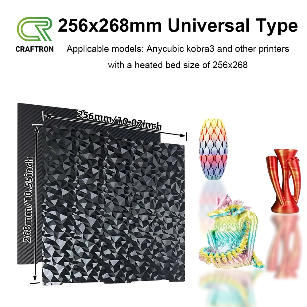 Anycubic Kobra 3 комбинированная сборная пластина Hotend Nozzle 256x26 8 мм пружинный стальной
