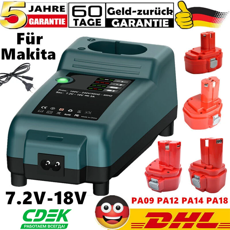 

DC1804T for Makita PA18 1822 PA14 PA09 PA12 1422 1822 1833 Battery Charger NI-MH Battery Charge Replacement Power Tool