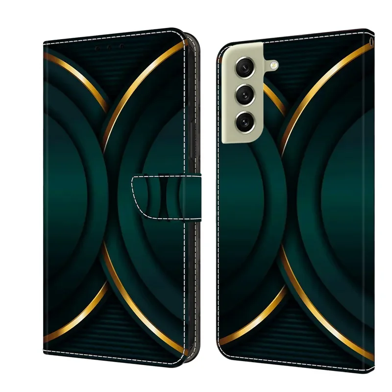 Фото Чехол S21 + для телефона Samsung Galaxy S21 FE Ultra S21Plus S21FE 5G G990B G998B, Кожаные чехлы, Магнитная флип-подставка, симпатичный чехол-кошелек №3