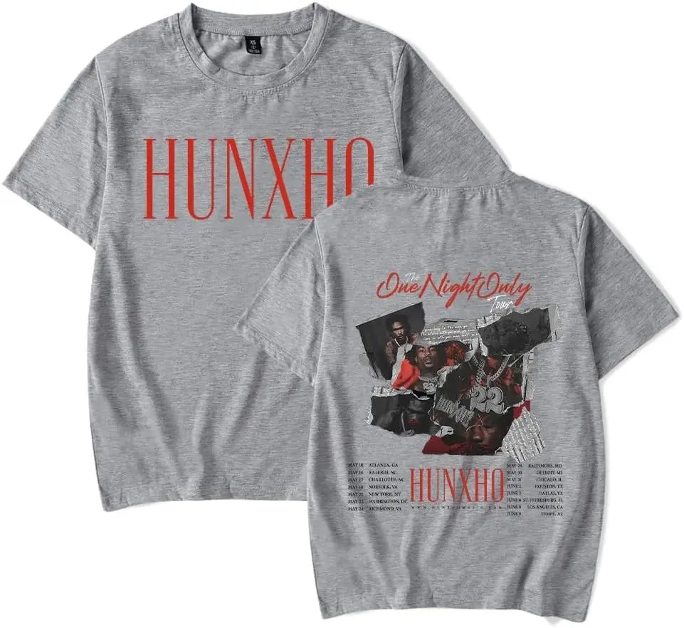 Hunxho футболка The One Night Only Tour 2024 Женская Мужская с круглым вырезом и коротким