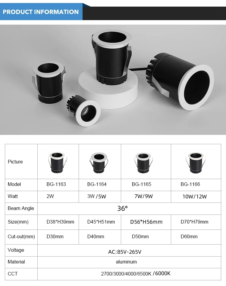 Новое поступление 2 Вт 3 5 7 узкий луч потолочный встраиваемый COB умный