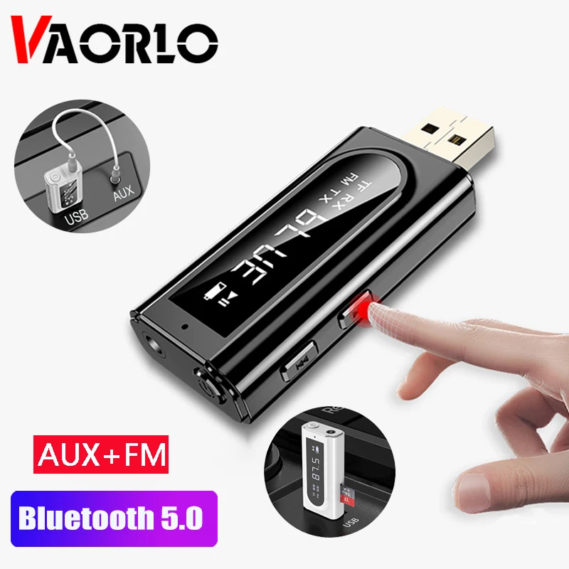FM-трансмиттер VAORLO с приемником Bluetooth 5 0 AUX USB |