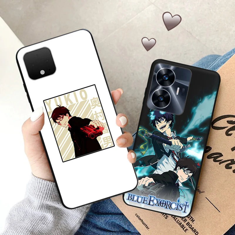 Мягкие чехлы для телефонов Pixel 8a 7a 6a 7 6 8 Ao no Exorcist Anime Honor X8b X9b X7b 70 90 X6 X7 X8 X9 A Magic5 черный
