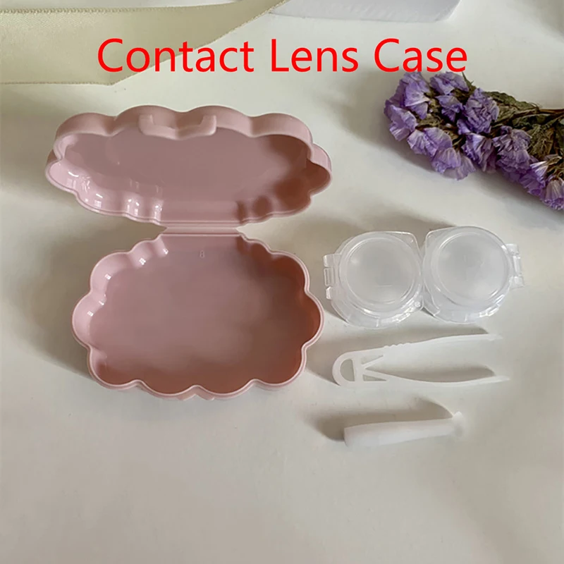 

Простой цветной чехол для контактных линз, портативный косметический контейнер для ухода за контактными линзами, двойная коробка, контейнер для хранения