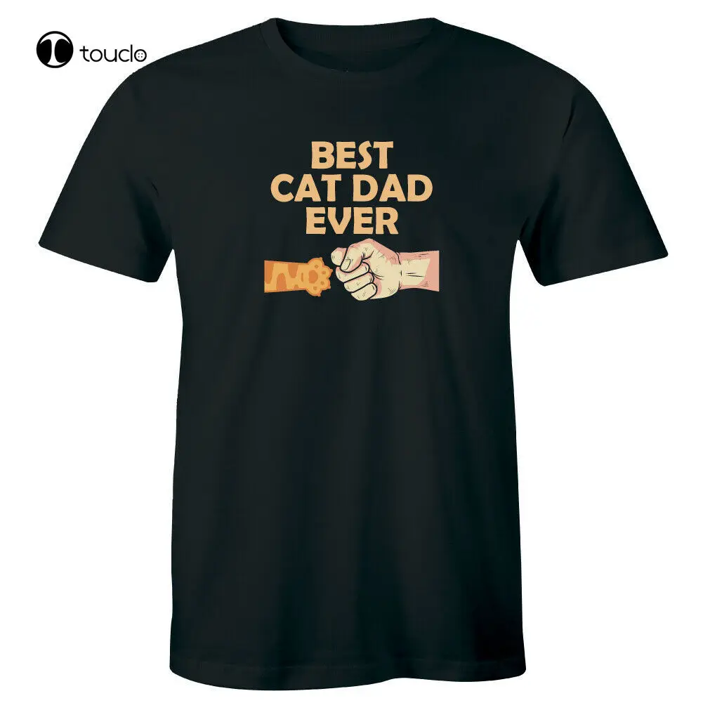 

Футболка мужская хлопковая, меховая рубашка с изображением кошки, папы, подарок на день отца, для влюбленных