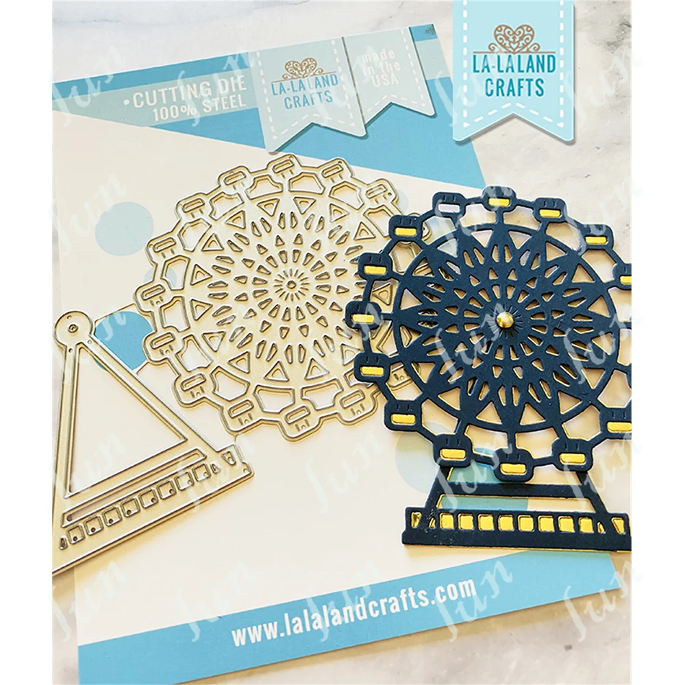 

New Ferris Wheel Metal Cutting Dies Set Scrapbooking Diy Album Make Paper Card Embossing Craft Supplies Diary Decor Cut Die