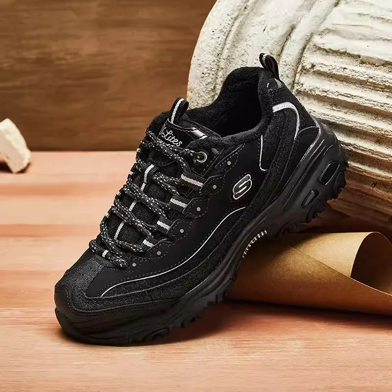 Skechers женская обувь на флисовой подкладке теплые туфли с пандой кроссовки модная