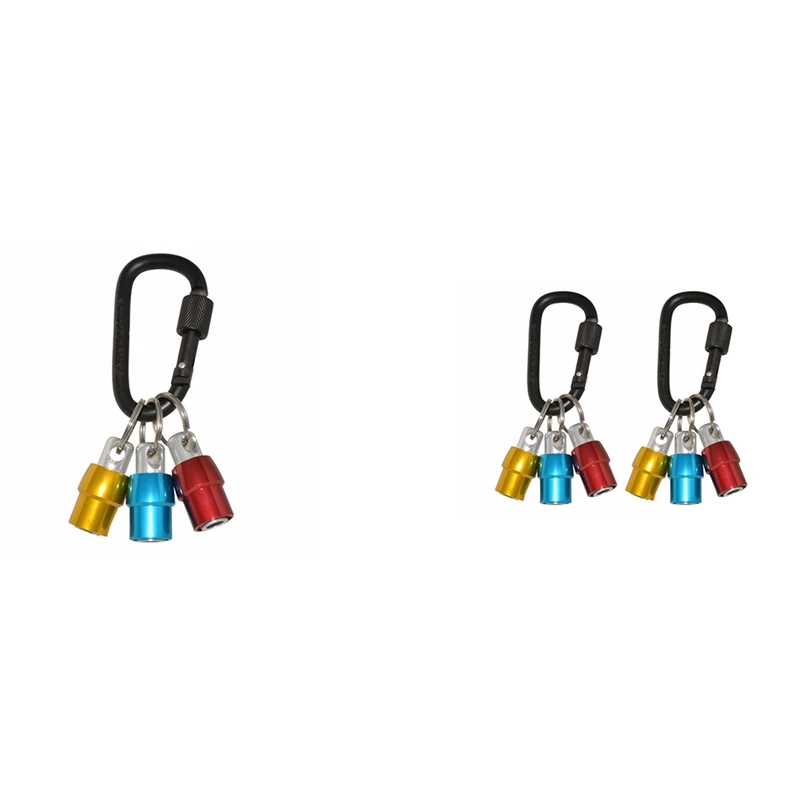 

AT14 Screwdriver Bit Holders 1/4Inch Keychain Extension Bar Aluminum Alloy Screwdriver Bits Holder Drill Screw Adapter