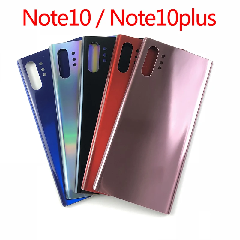 

Original For Samsung Galaxy NOTE 10 N970 NOTE10 plus N975 N975F Housing Glass Case Battery Back Cover + Adhesive Sticker + Logo